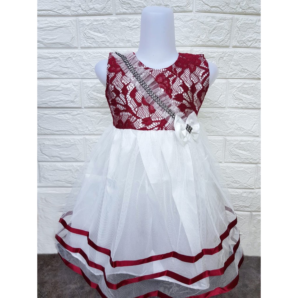 Dress kids zulfa/gaun dress pesta anak tutu/mini dress anak perempuan lengan pendek murah