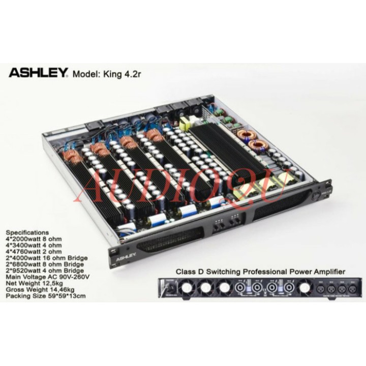 Power Ashley King 4.2R Amplifier 4 Channel Class D Origina Product