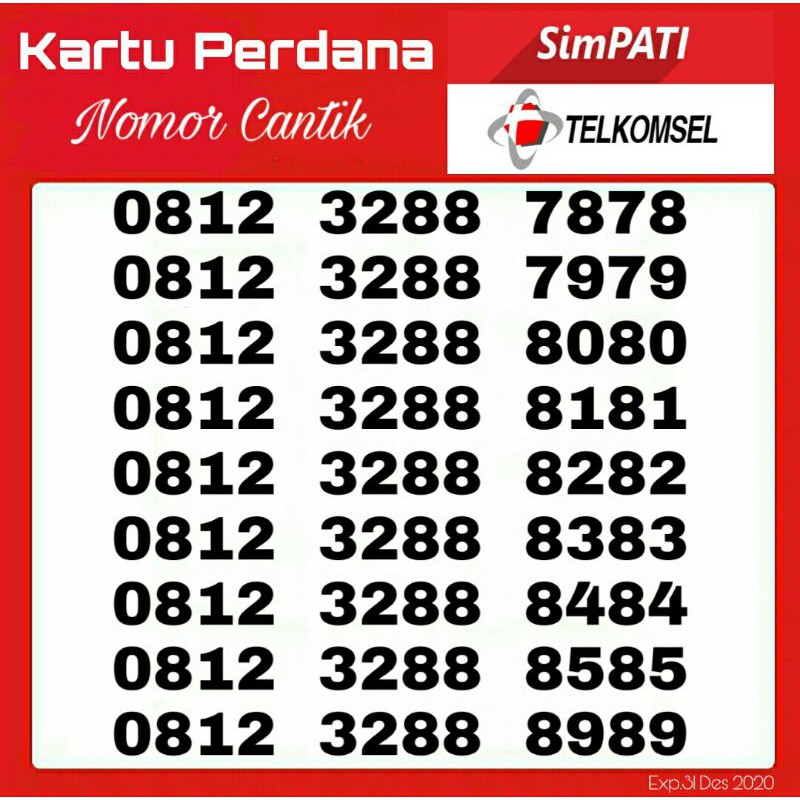 Kartu Perdana Sim Card Simpati Red Area Jawa Timur (Berlaku Nasional)
