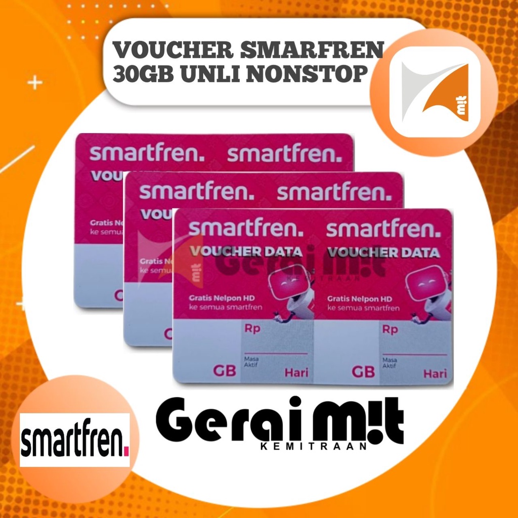 Voucher Kuota Smartfren 30GB Unlimited Nonstop