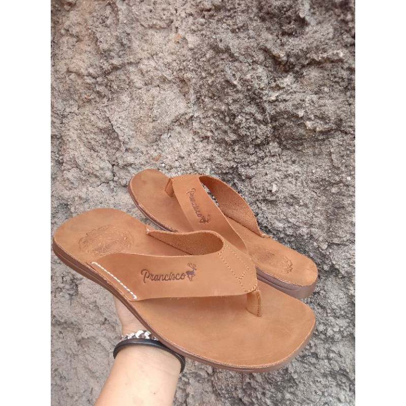 sandal pria bahan full kulit sapi asli