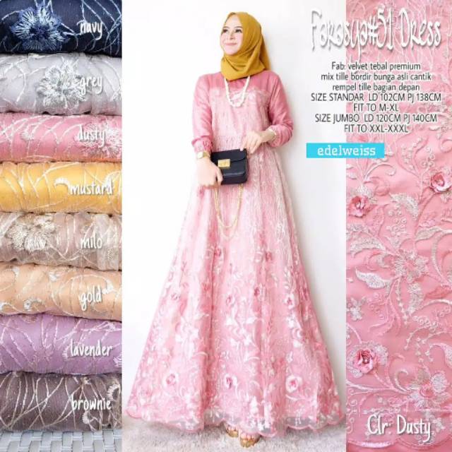 FARASYA DRESS (READY CANTIK) tile 2 warna / dress tile / dress tulle / dress tile 3D / bisa seragam