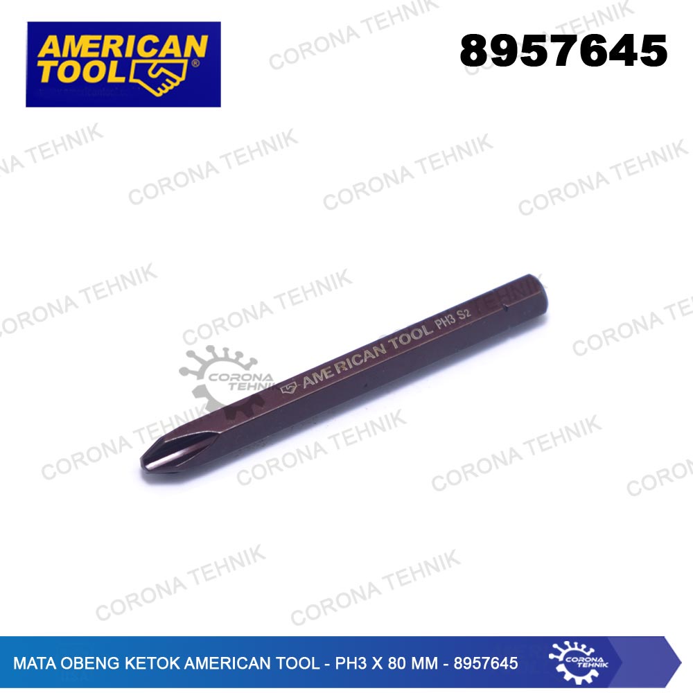 8957645 - Mata Obeng Ketok American Tool - PH3 x 80 mm