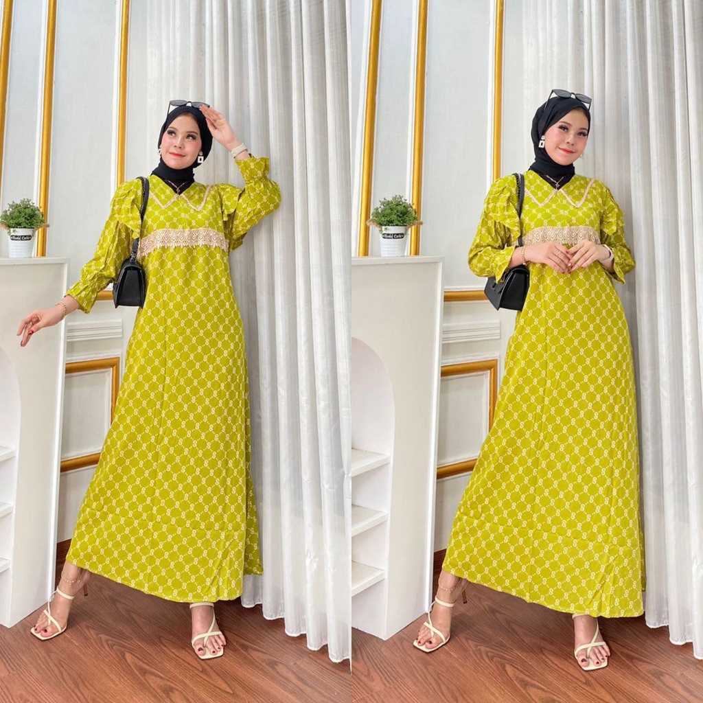 Saroja (011) Gamis Guci Longdress Gucci Rampel