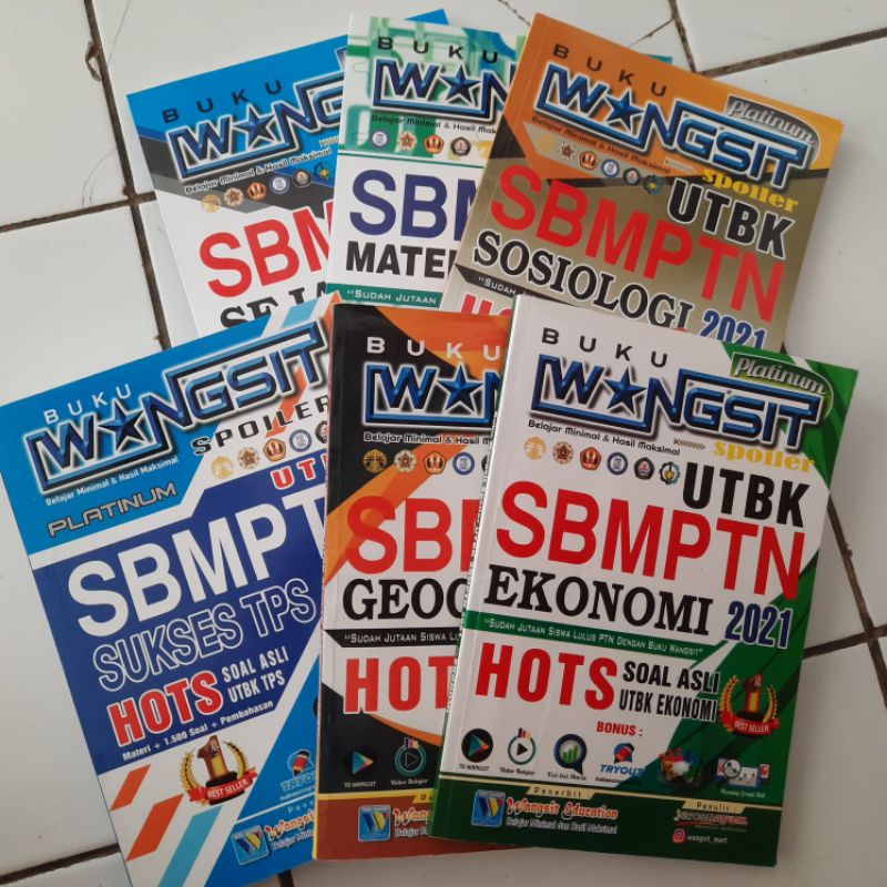 [ Preloved / Bekas ] [ 1 PAKET ] Buku SBMPTN / UTBK Wangsit Platinum Spoiler 2021 Soshum