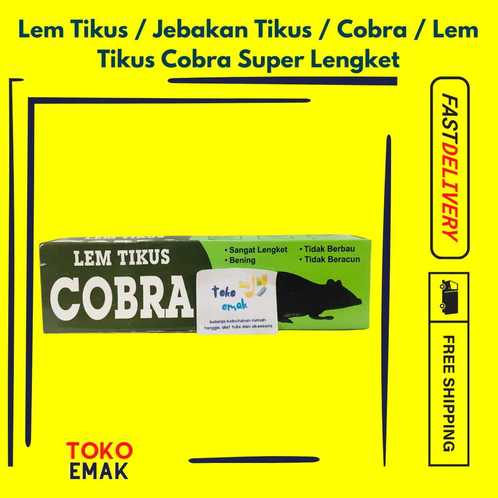 Lem Tikus / Jebakan Tikus / Cobra / Lem Tikus Cobra Super Lengket