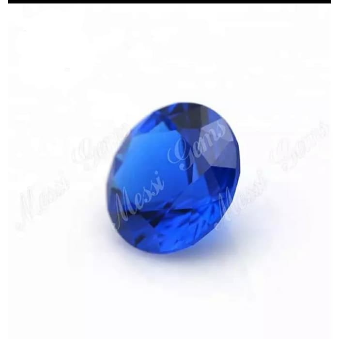 Permata Premium Blue Nano 7.5MM Round Brilliant Cut A5 Quality High Temperature