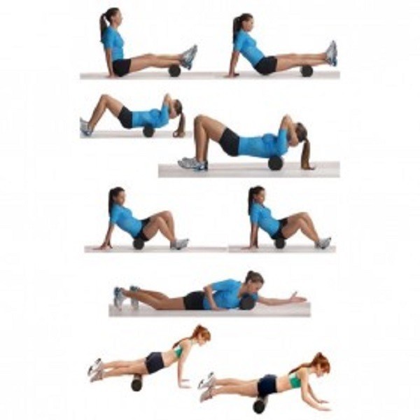 Rumble Foam Roller Alat bantu Senam Bantal Yoga Pilates Biru