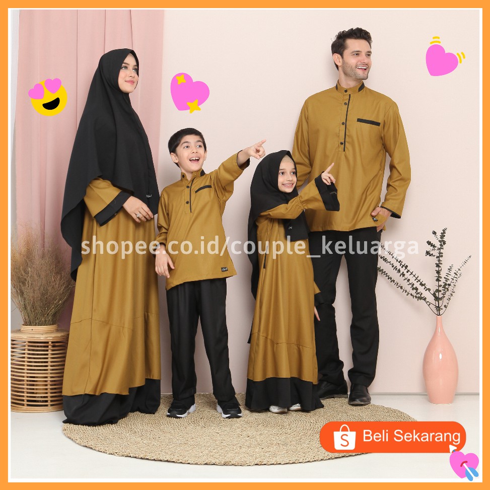 GAMIS COUPLE  BAJU  LEBARAN  2021  KELUARGA MUSLIM  PASANGAN 