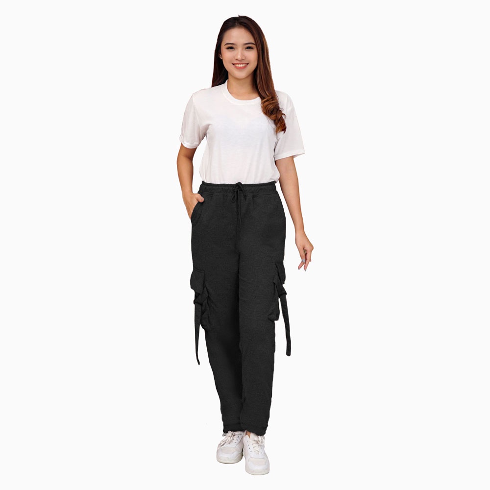 Celana Panjang Jogger Cargo Hypebeast Training wanita Keren Terbaru - XSHOP Juliani