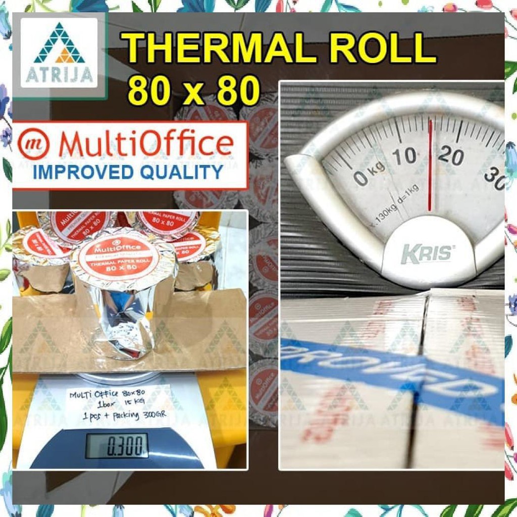 

Kertas Thermal Struk Kasir Multi Office. Thermal Paper Roll 80X80