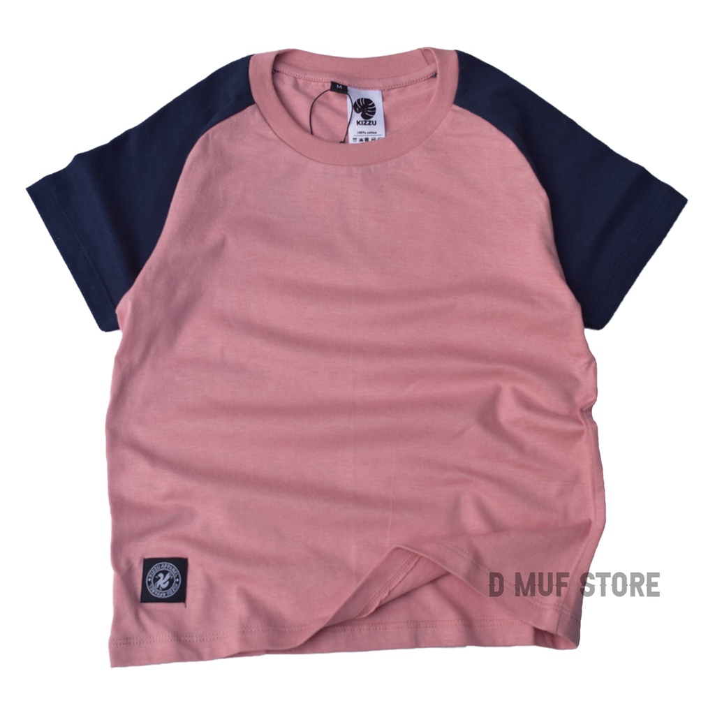 Kizzu Kaos Anak Reglan Premium Katun 30s Usia 1-12 Tahun Reglan Dusty - D Muf Store