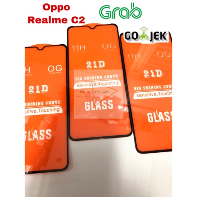 Tempered Glass 5D 9D Full Lem Full Cover REALME C2 realme c2 SCREEN GUARD