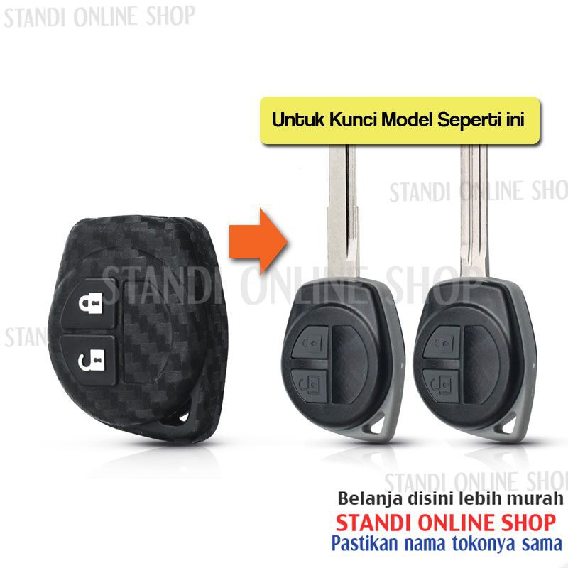 Kondom Kunci Silikon Carbon Remote Suzuki APV Swift SX-4 SX4 Wagon