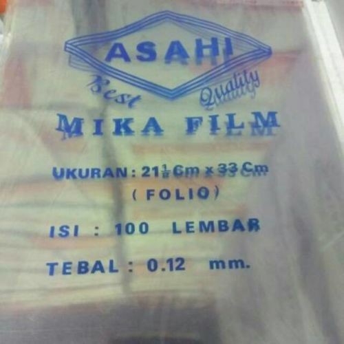 

ATK-Mika Jilid Film Asahi Folio/a4 Bening 0.12mm (100 Lembar)