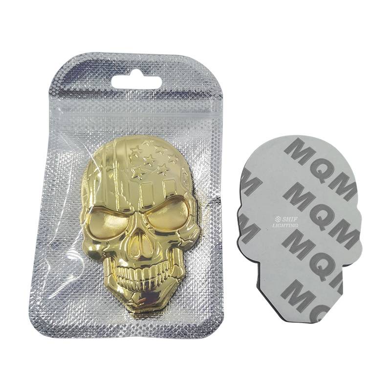 1 X Metal America Skull Logo Car Motor Decorative  Emblem Badge Sticker Decal Harley