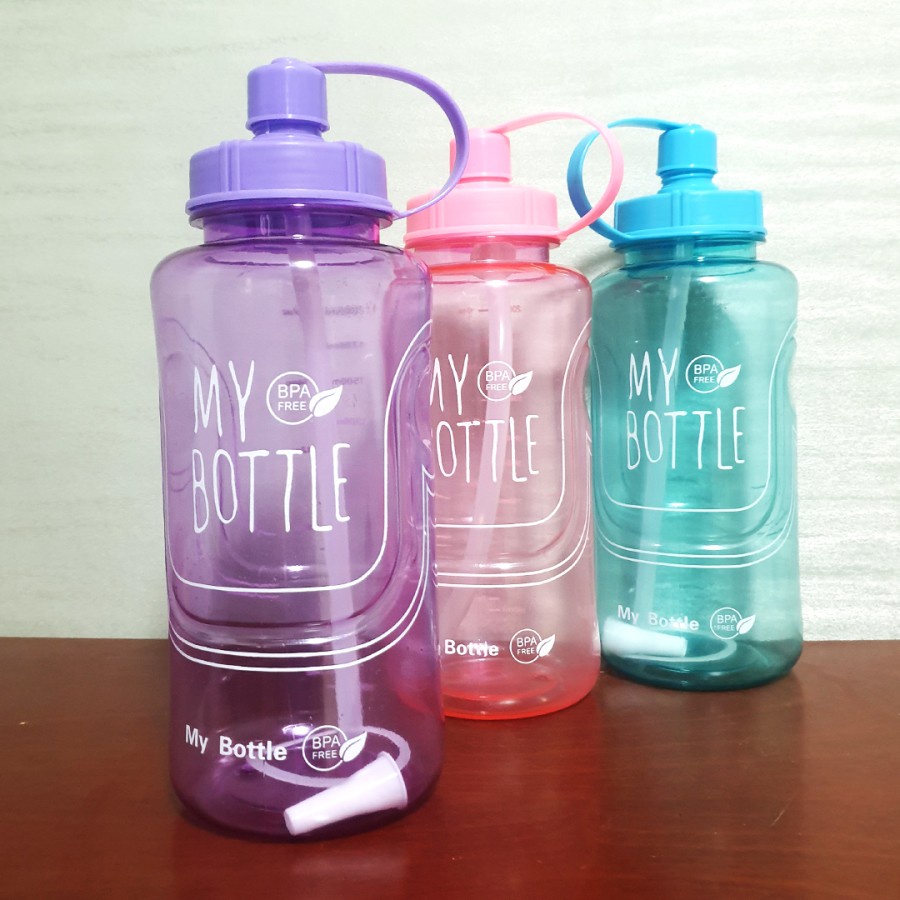 2 LITER - BOTOL MINUM MY BOTTLE PREMIUM 2000ML WITH STRAW BPA FREE