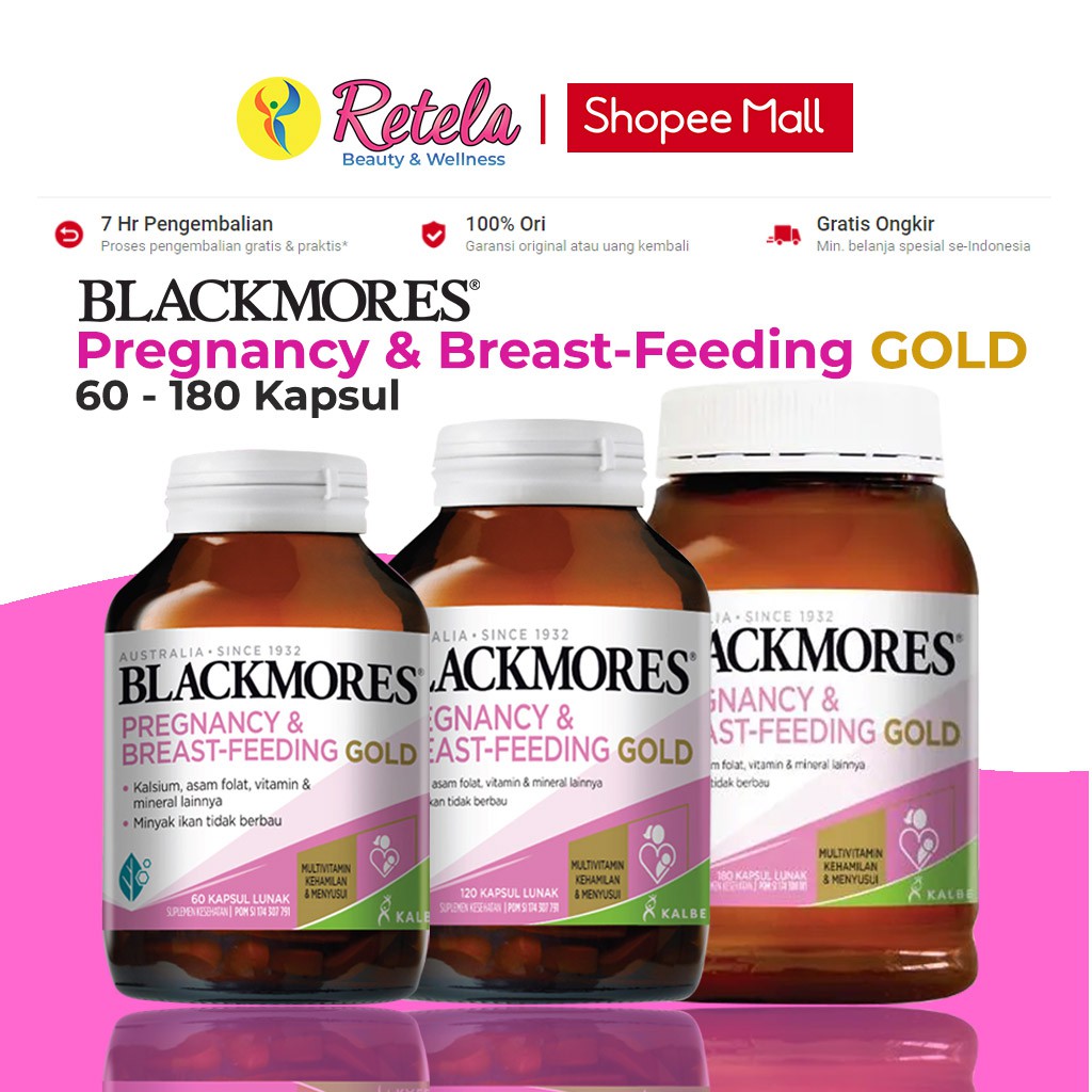 Blackmores Pregnancy & Breastfeeding Gold 60180 Kapsul / Suplemen Ibu