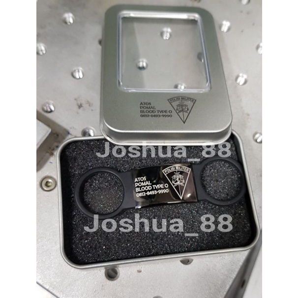 Tag ID.Watch ID.GARMIN ID.Pet ID.Road ID black Jam tangan Free Custom ukir Nama.Logo.Tulisan Dll