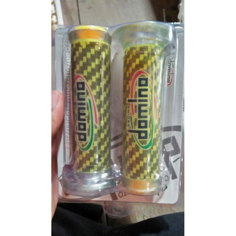 handgrip domino karbon kuning