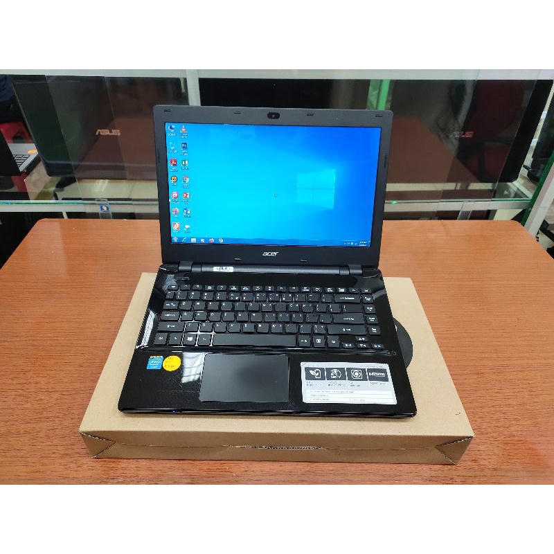 Laptop Second Acer E5-411 intel celeron HARDISK 500GB RAM 2GB gress siap pakai sudah program