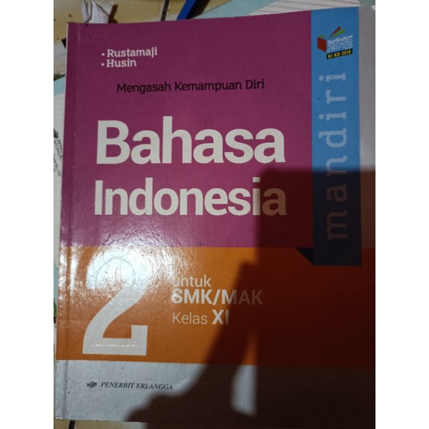

buku mandiri bahasa Indonesia untuk kelas 12 SMK sederajat penerbit Erlangga second