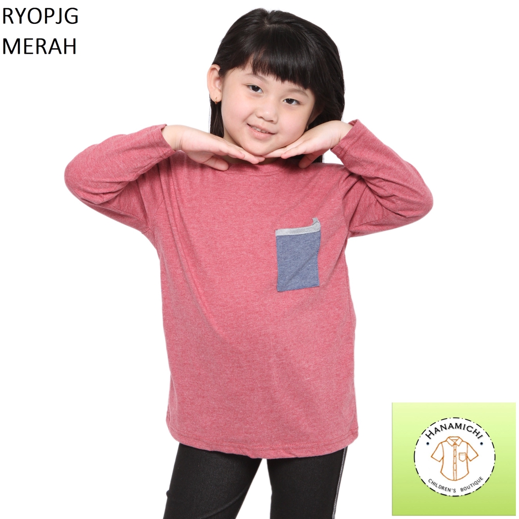 Hanamichi RYOPJG Baju T Shirt Kaos Anak Basic Murah Lengan Panjang