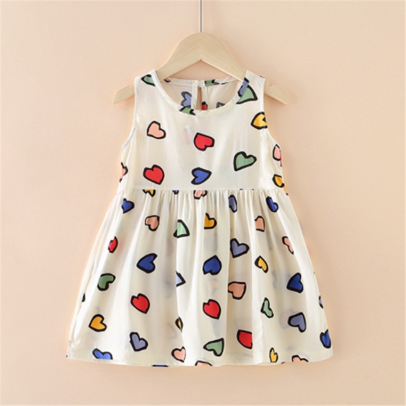 Dress Anak Perempuan Bahan Katun Import Premium Dress Anak Perempuan Lucu Dress Santai Anak murah Rok Terusan Anak Love Dress Anak Putih Love