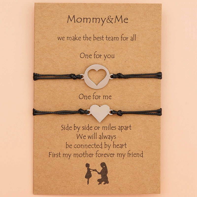 Mom And Daughter Bracelets, Mommy And Me Heart Butterfly Matching Wish Bracelets Daughter Gift For Mother's Day Gift