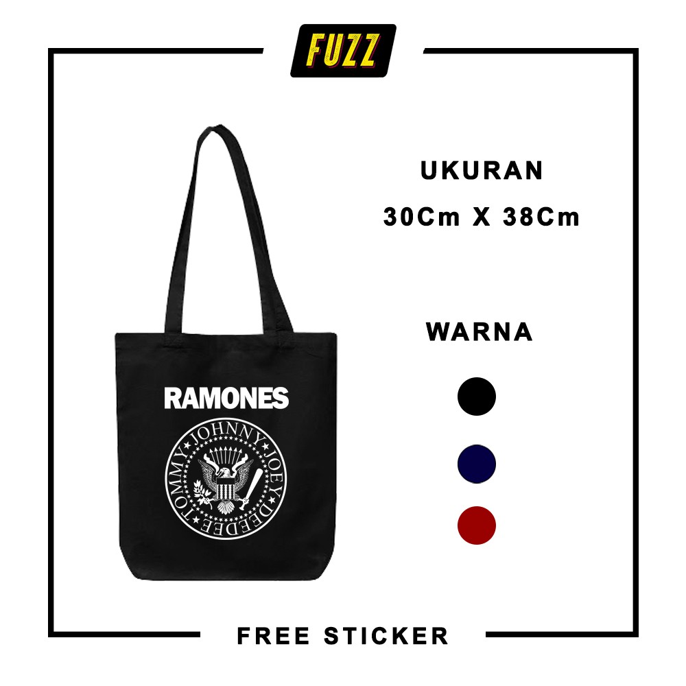 Totebag Band Ramones Tas Jinjing Tote Bag Distro Musik Punk Rock Murah