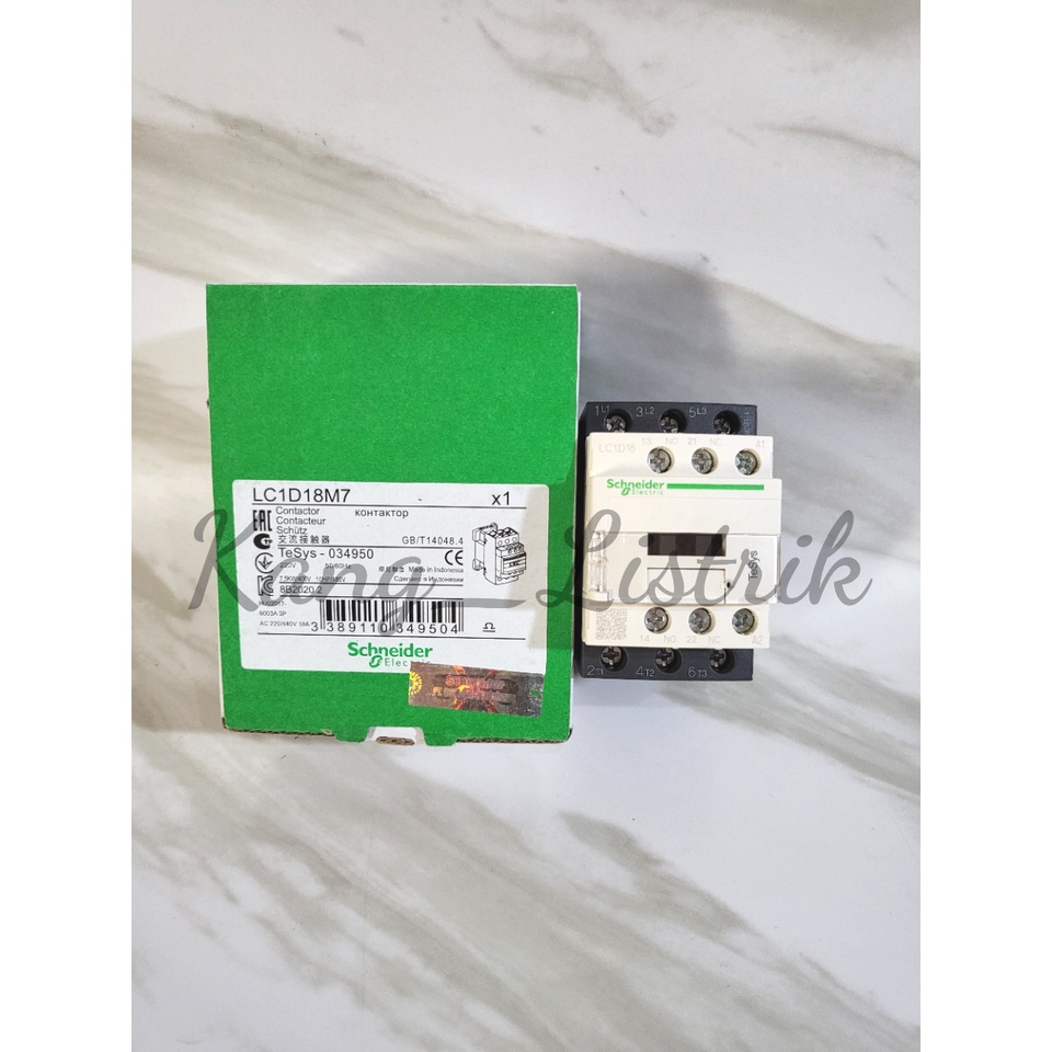 Kontaktor Schneider LC1D18 / Magnetic Contactor Schneider LC1D18M7