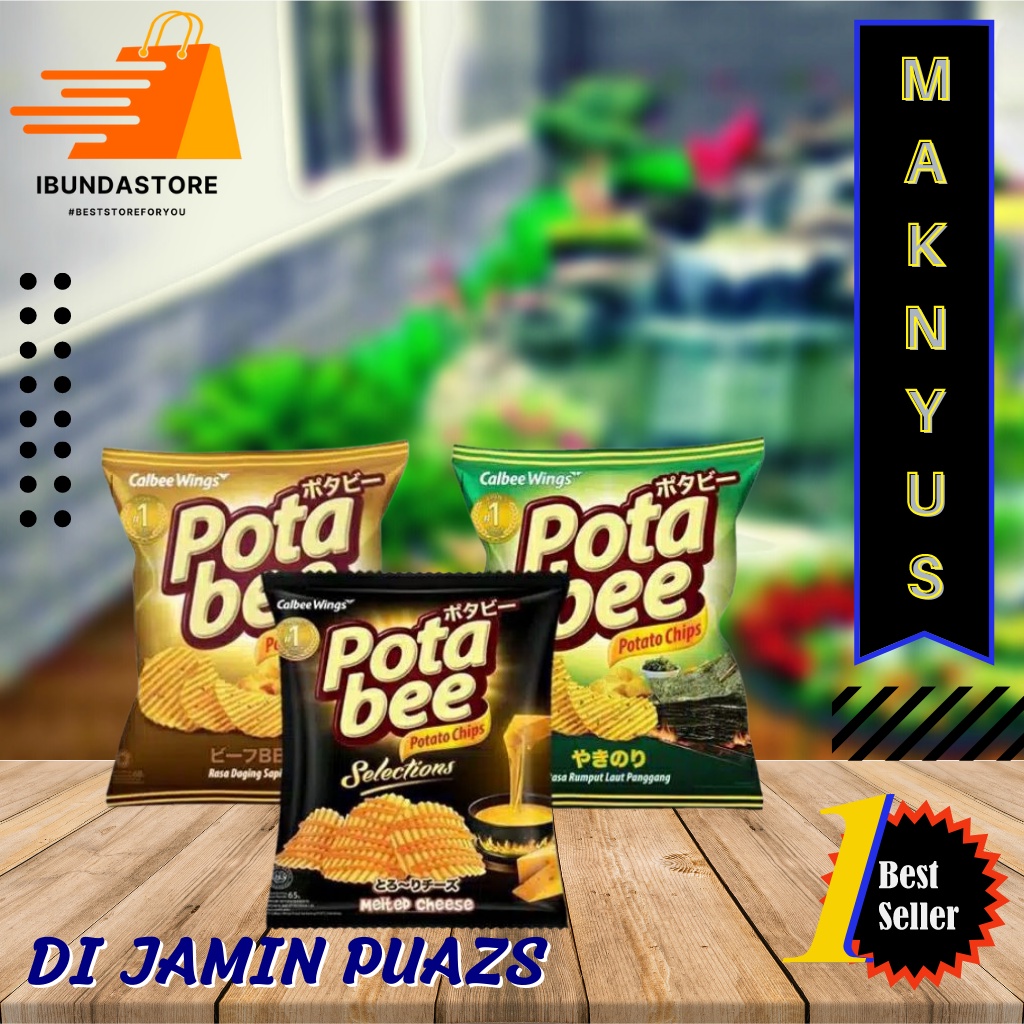 

Pota Bee 68g All Variant / Kripik Lentang / Kentang Bumbu / Snack Murah Surabaya / New Normal / Rumput Laut / Sapi Panggang / IBUNDASTORE