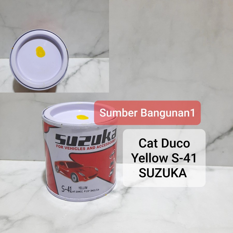 Cat Duco SUZUKA S41 Yellow kuning vespa cat motor otomotif besi kayu