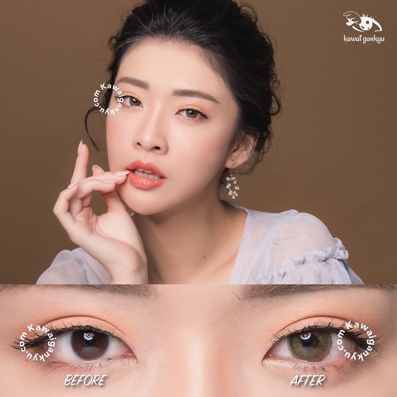 Kawai Gankyu Softlens Dreamcolor Mini Nobluk brown (1botol)