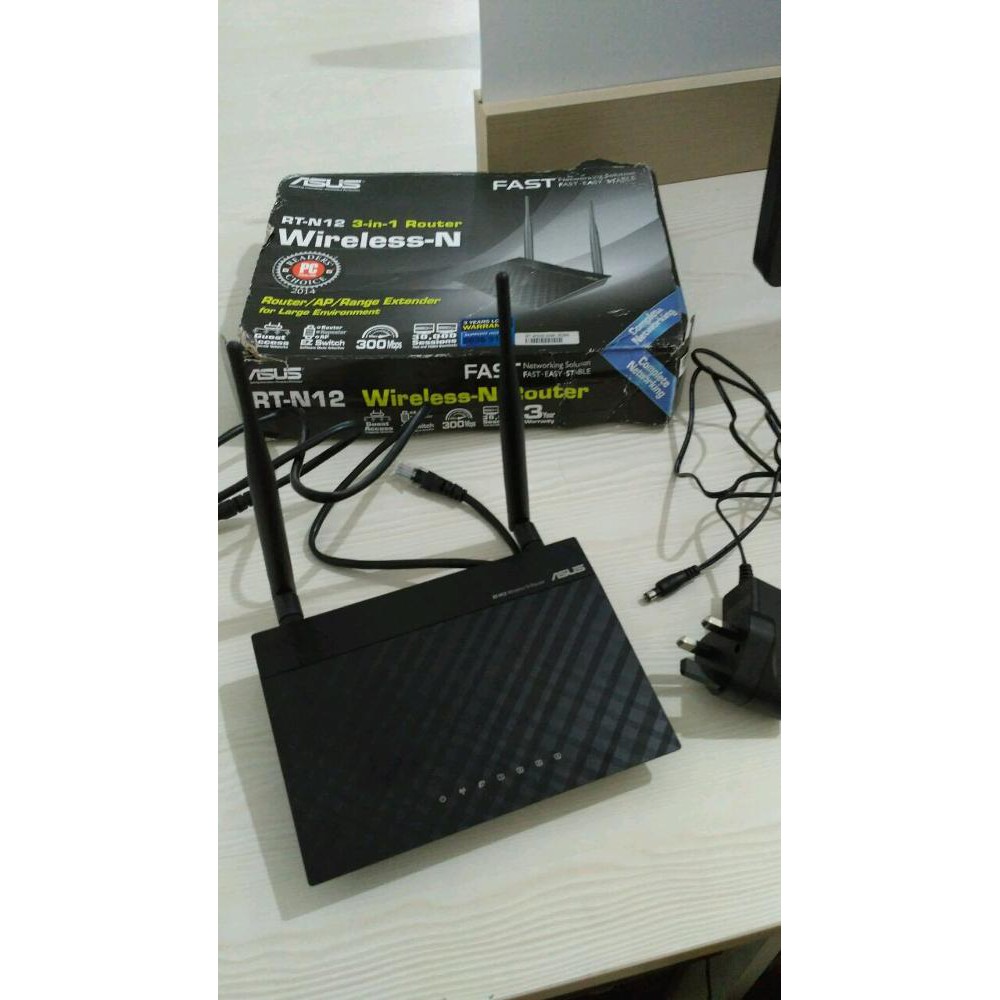 ASUS RT-N12 3-1in-1 Router Wireless-N support DDWRT ex Singapore