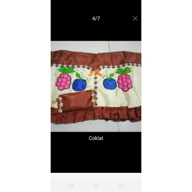 TUTUP Kulkas,Taplak Kulkas,Tudung Kulkas,Cover Kulkas Motif Bunga Bordir