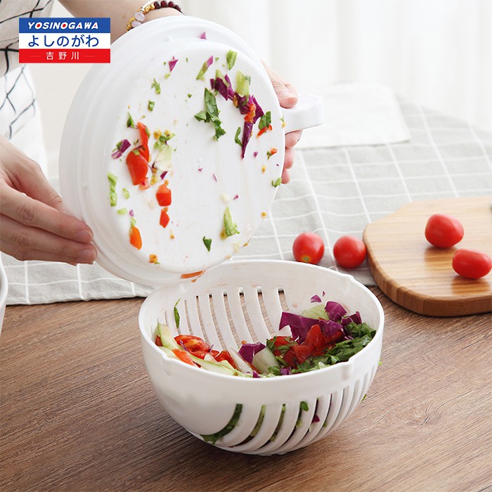 SALAD CUTTER BOWL Mangkok Alat Pemotong Sayur dan Buah Salad