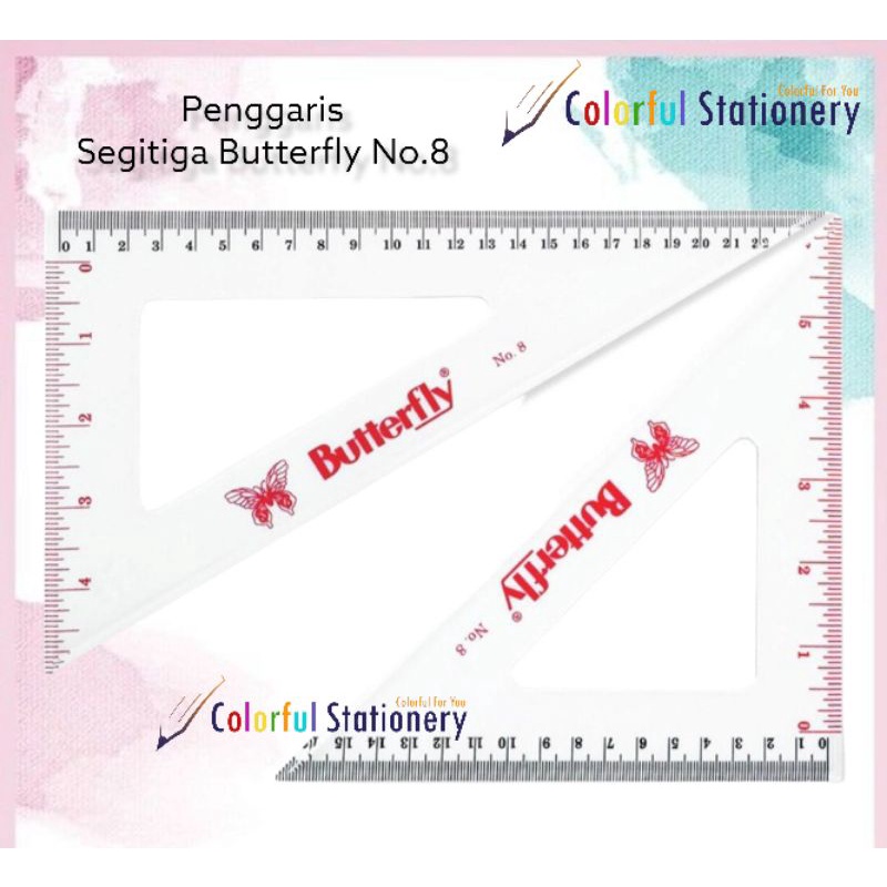 

Penggaris / Mistar Segitiga Butterfly No.8