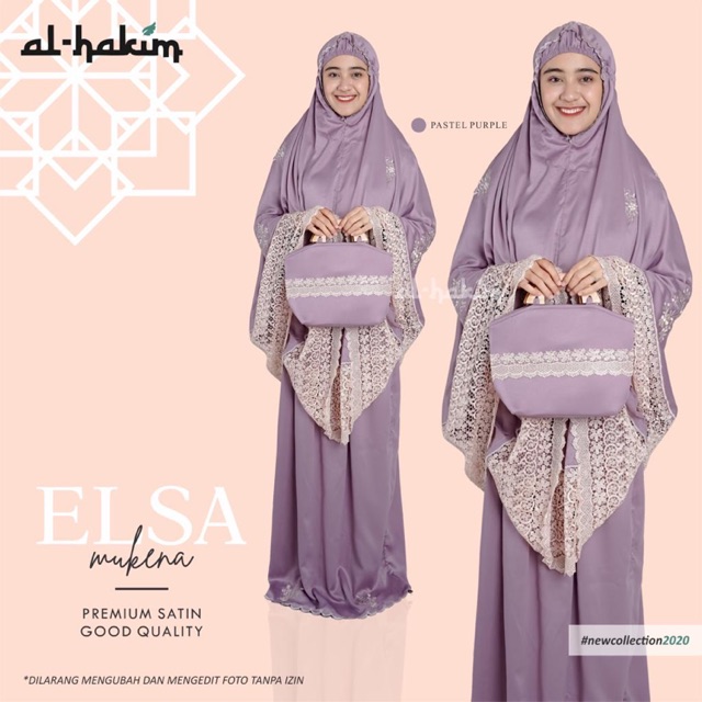 Mukena Elsa Premium Bahan Satin