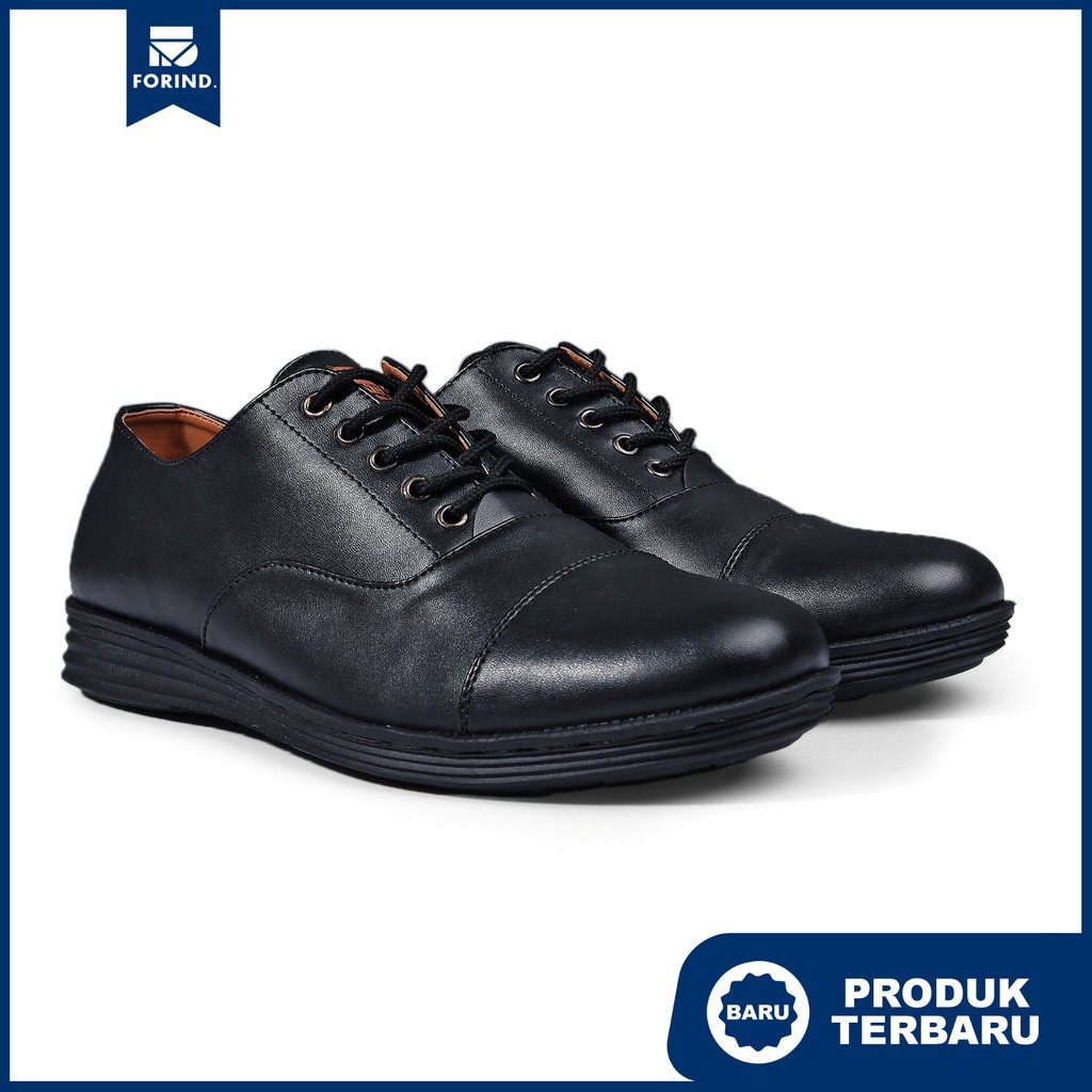 Oxford Mana Black | 39-43 | Sepatu Pantofel Hitam Pria Casual Kerja Cowok Ori Kasual Laki | FORIND x Story of Monday Mndy