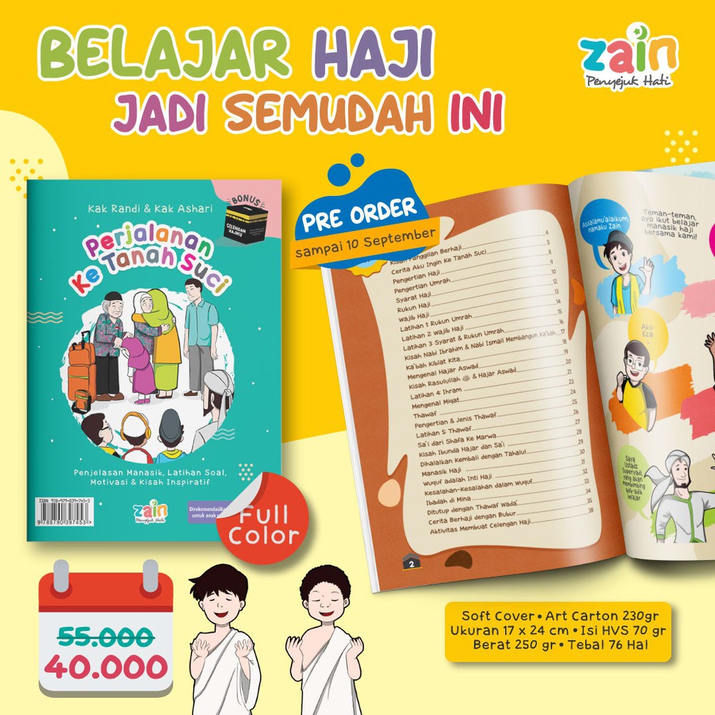 Buku Perjalanan ke Tanah Suci - 2in1 FULL COLOR – ZAIN