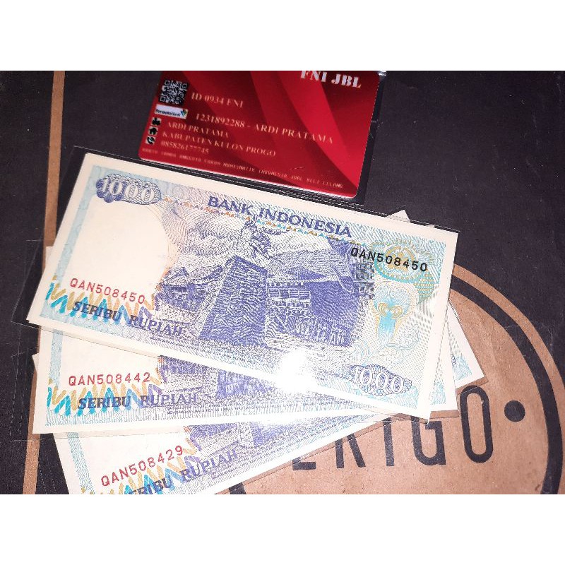 uangkuno 1000 rupiah loncat batu 1992