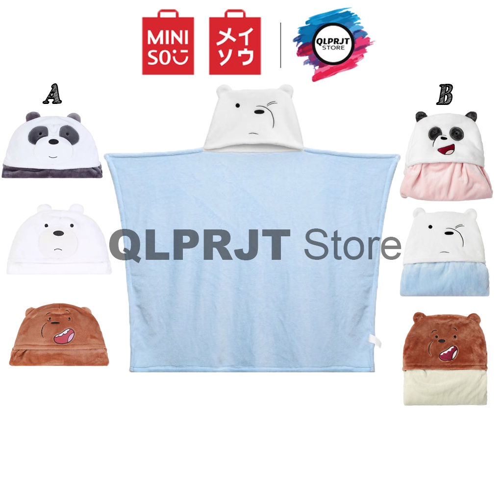 Selimut Lucu We Bare Bears By MINISO JAPAN