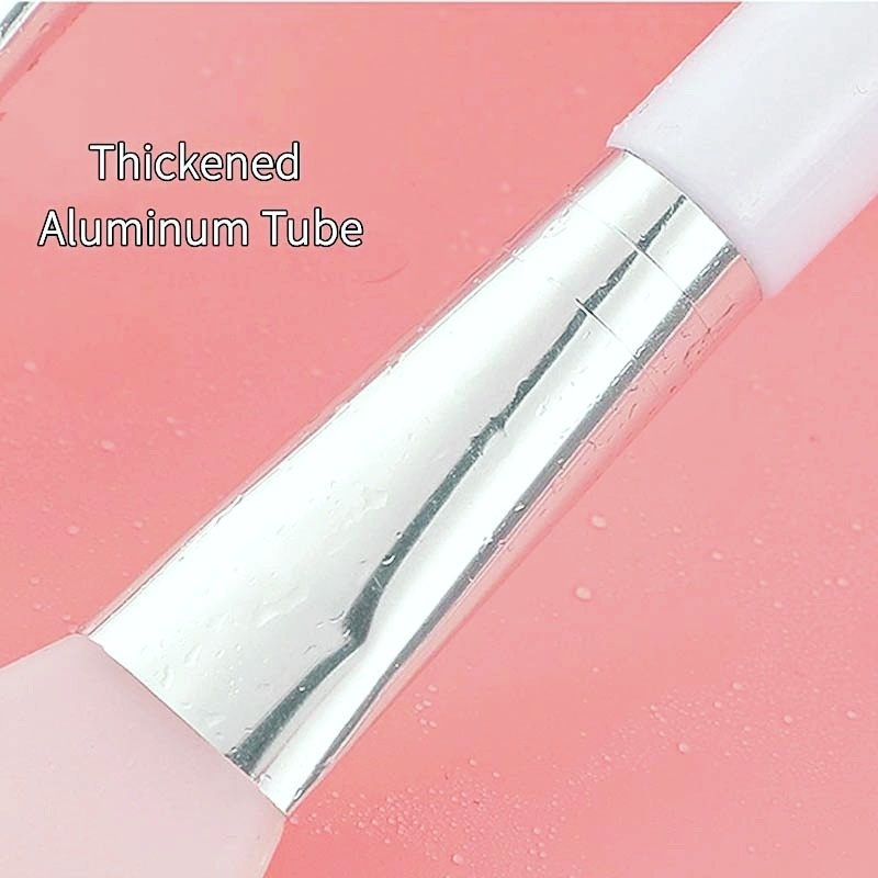 1Pc Silica Gel Fiber Bristles Facial Mask Brush W/Double-Ended Design