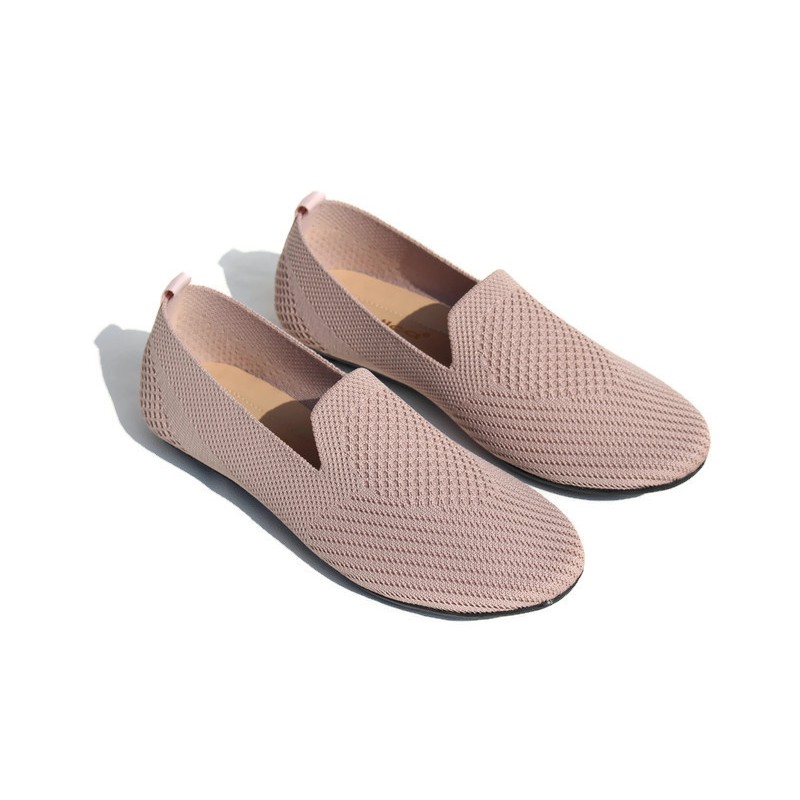 Sepatu Wanita Flatshoes Karet Bahan Rajut Premium