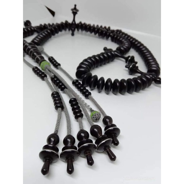 Tasbih Tijani Kayu Hitam - Tasbih Black Wood - Size 14mm