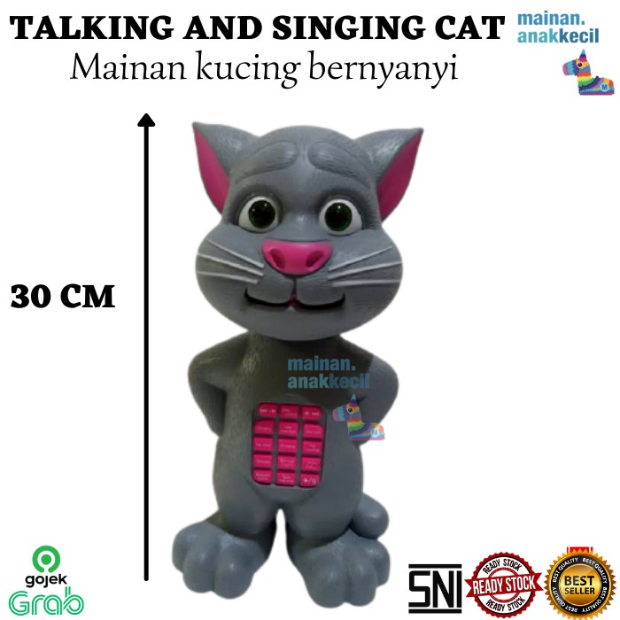 TALKING AND SINGING CAT - MAINAN TOMCAT KUCING BERNYANYI UKURAN BESAR