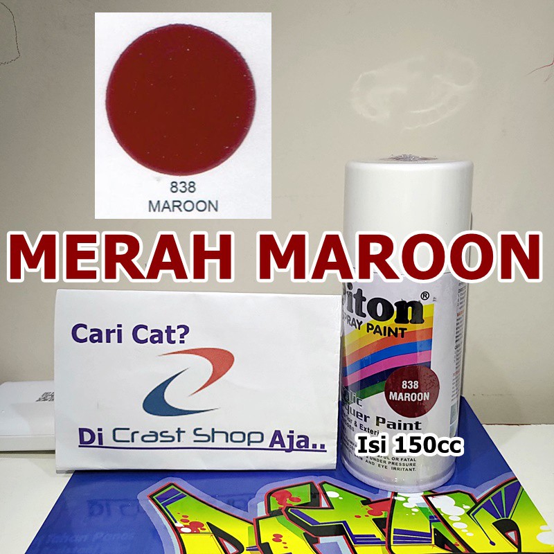 Cat Pilox DITON Maroon Red 838 150cc warna Merah tua kecoklatan murah hemat ekonomis sepeda motor