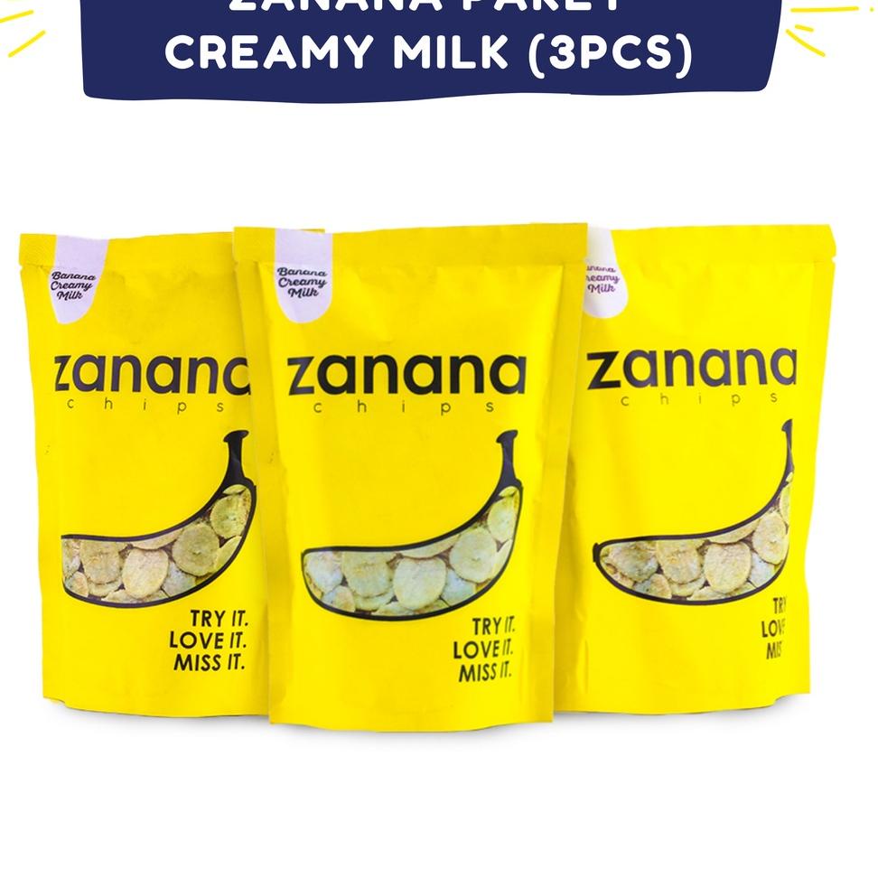 

Paling Diminati / TnM Zanana Chips Paket Creamy Milk 3 pcs - Keripik Pisang Bumbu Tebal dan Renyah /Produk@murah