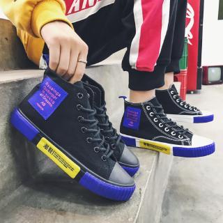  Sepatu  Sneakers High Top Kanvas Model  Jepang Dapat Dizoom 